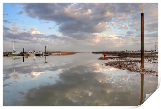 Morning Cloudscape over Brightlingsea Creek  Print by Tony lopez