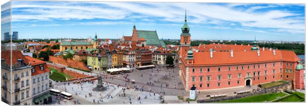 Panorama of Old Town in City of Warsaw Canvas Print by Artur Bogacki