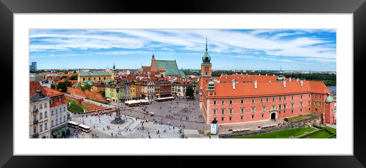 Panorama of Old Town in City of Warsaw Framed Mounted Print by Artur Bogacki