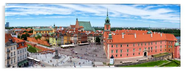 Panorama of Old Town in City of Warsaw Acrylic by Artur Bogacki