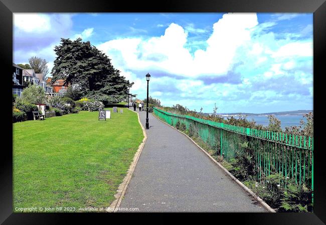 Keat's green, Shanklin, Isle of Wight, UK. Framed Print by john hill