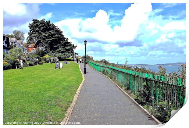 Keat's green, Shanklin, Isle of Wight, UK. Print by john hill