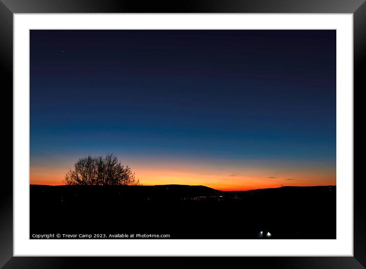 Twilight Framed Mounted Print by Trevor Camp