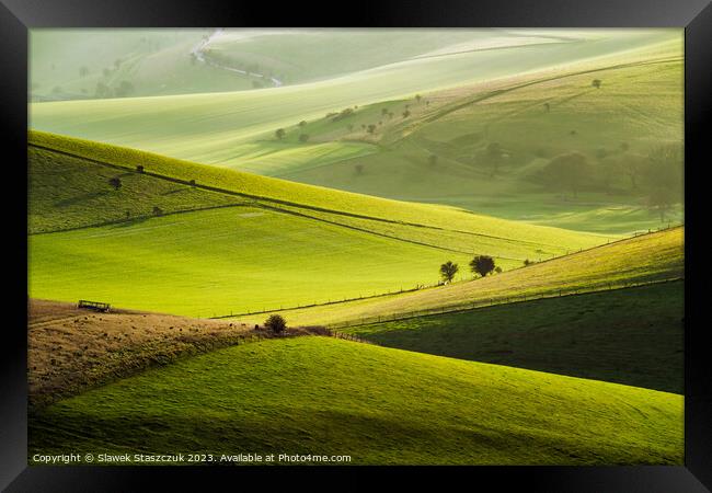 Lie of the Land Framed Print by Slawek Staszczuk