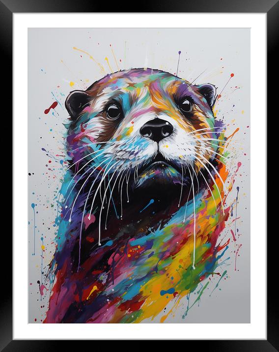 The Otter Framed Mounted Print by Picture Wizard