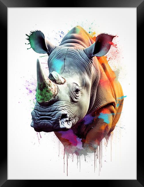 The Rhino Framed Print by Picture Wizard