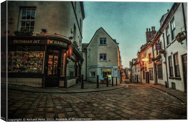 Yorkshire Cobbles in Whitby Canvas Print by Richard Perks