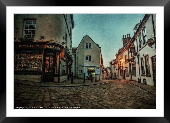 Yorkshire Cobbles in Whitby Framed Mounted Print by Richard Perks