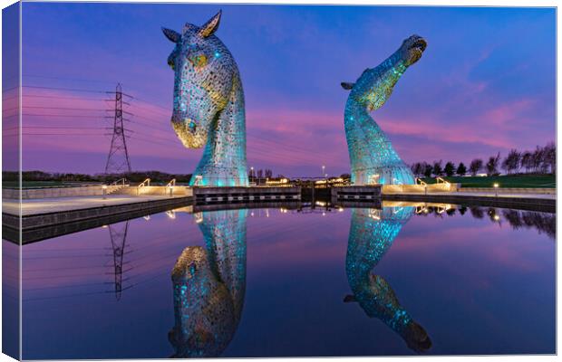 Blue Kelpies Canvas Print by Kevin Winter