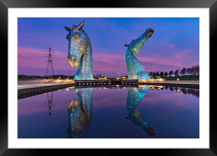 Blue Kelpies Framed Mounted Print by Kevin Winter