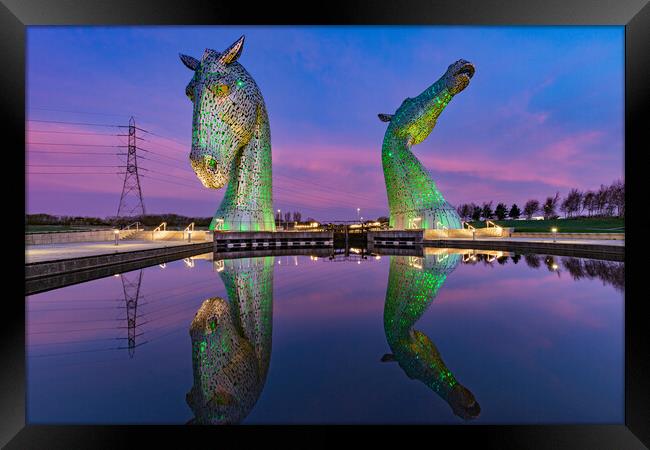Green Kelpies Framed Print by Kevin Winter