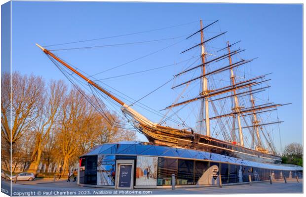 Majestic Cutty Sark Iconic British Tea Clipper Canvas Print by Paul Chambers