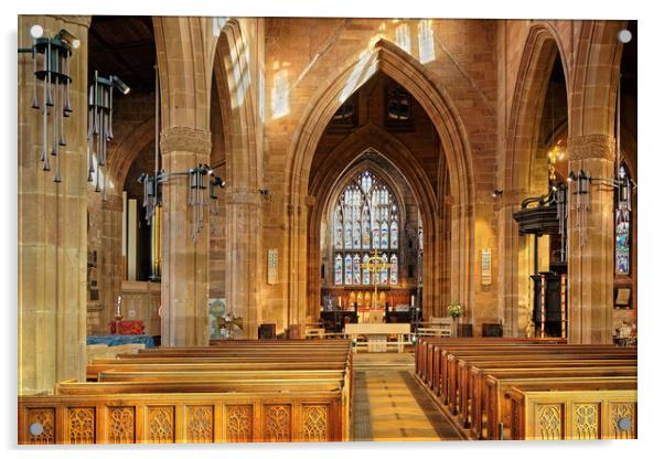 Rotherham Minster Interior Acrylic by Darren Galpin