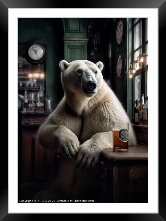 Polar Beer Framed Mounted Print by Craig Doogan Digital Art