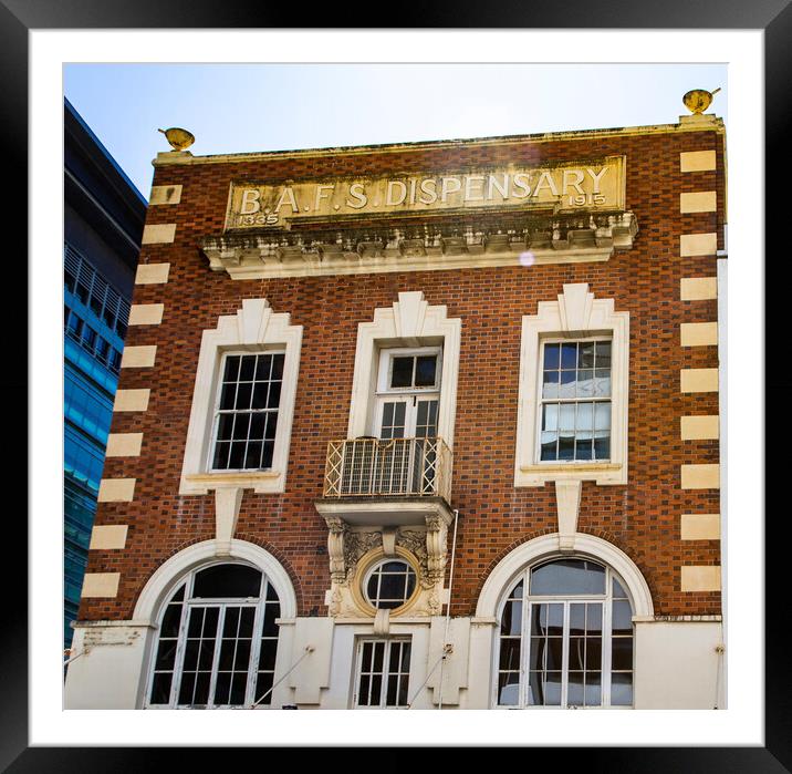 Brisbane Heritage Listed Buildings - BAFS Dispensary Framed Mounted Print by Antonio Ribeiro