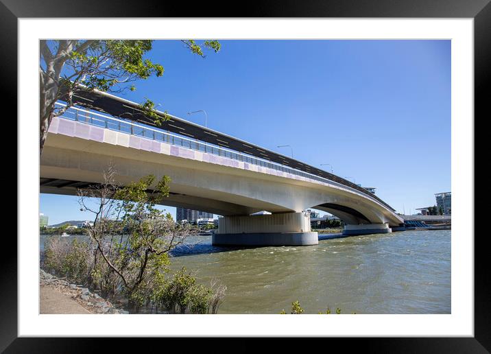 Go Between Bridge over the Brisbane River Framed Mounted Print by Antonio Ribeiro