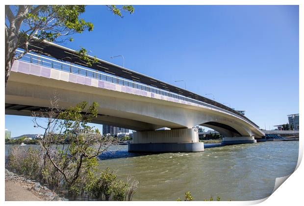 Go Between Bridge over the Brisbane River Print by Antonio Ribeiro