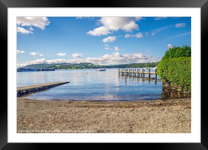 Lake Windermere Framed Mounted Print by Darrell Evans