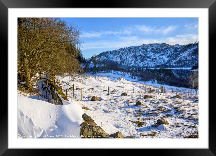 Winter at Thirlmere Framed Mounted Print by Darrell Evans