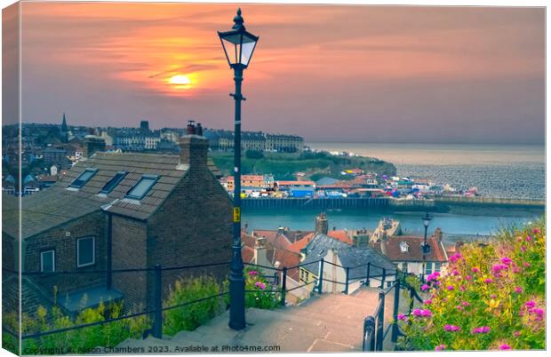 199 Steps Whitby Canvas Print by Alison Chambers