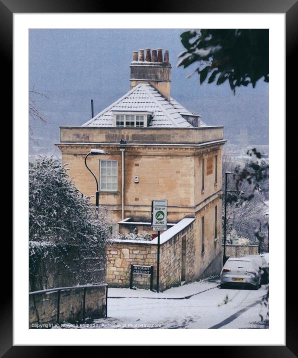 Gays House in snow  Framed Mounted Print by Rowena Ko
