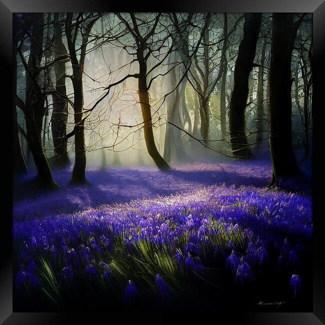 Bluebell Wood Framed Print by Picture Wizard