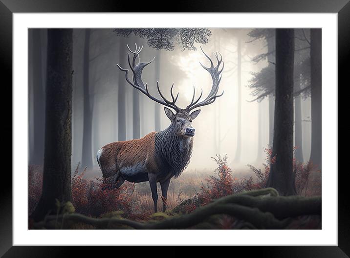 Majestic Stag Framed Mounted Print by Picture Wizard
