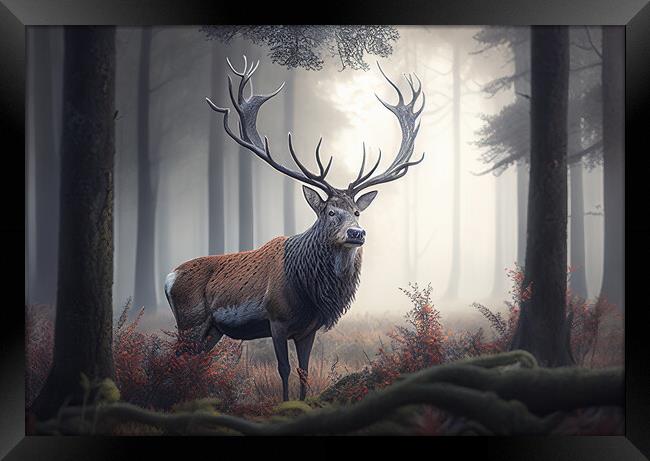 Majestic Stag Framed Print by Picture Wizard