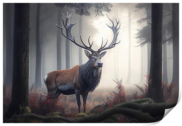 Majestic Stag Print by Picture Wizard