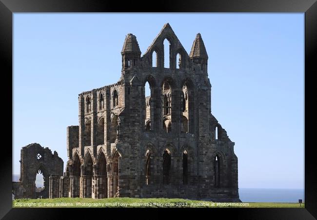 Whitby Abbey Framed Print by Tony Williams. Photography email tony-williams53@sky.com