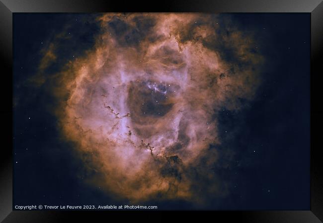 Rosette Nebula Framed Print by Trevor Le Feuvre