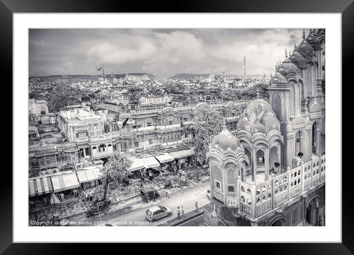 Panorama from the Majestic Palace of Winds Framed Mounted Print by Stefano Senise