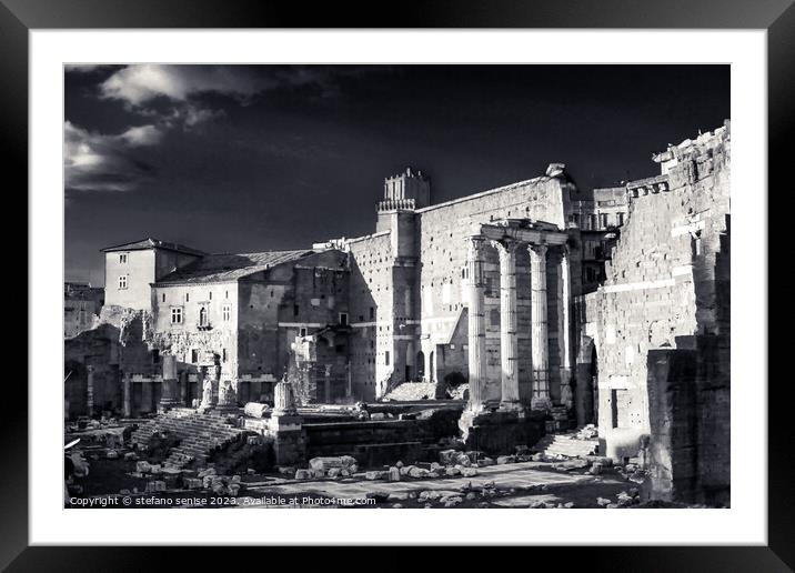 Old Ruins of Rome - Forum of Caesar Framed Mounted Print by Stefano Senise