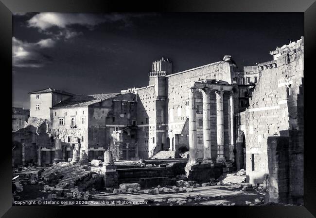Old Ruins of Rome - Forum of Caesar Framed Print by Stefano Senise