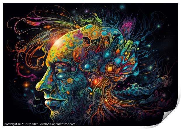 Psychedelic Visuals Print by Craig Doogan Digital Art