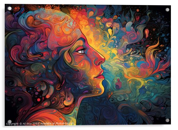 LSD Visions Acrylic by Craig Doogan Digital Art