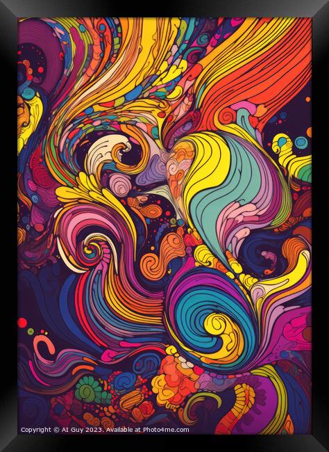 Abstract LSD Visuals Framed Print by Craig Doogan Digital Art