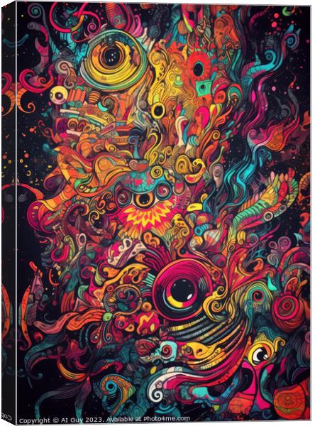 Abstract Psychedelia Canvas Print by Craig Doogan Digital Art
