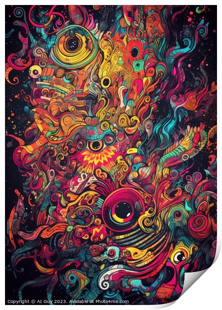Abstract Psychedelia Print by Craig Doogan Digital Art