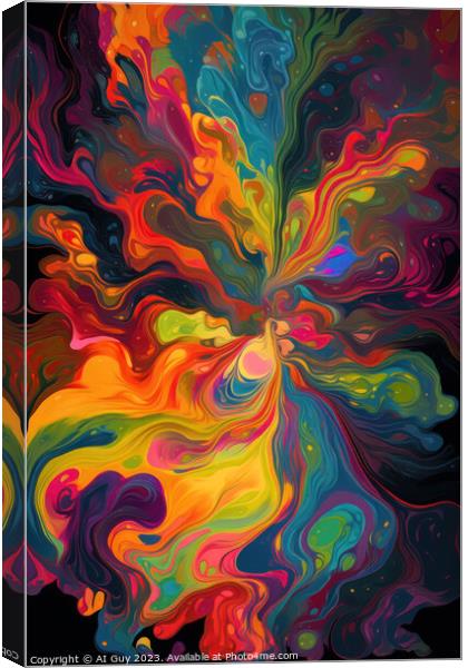Psychedelic Splattern Canvas Print by Craig Doogan Digital Art