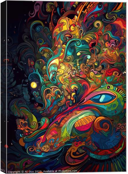 Trippy Scene Canvas Print by Craig Doogan Digital Art