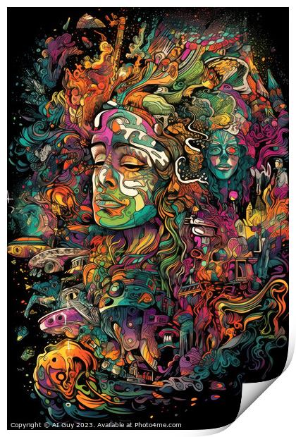 Psychedelic Jumble Print by Craig Doogan Digital Art