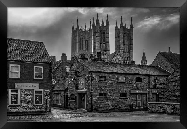 Lincoln Black and White Framed Print by Tim Hill