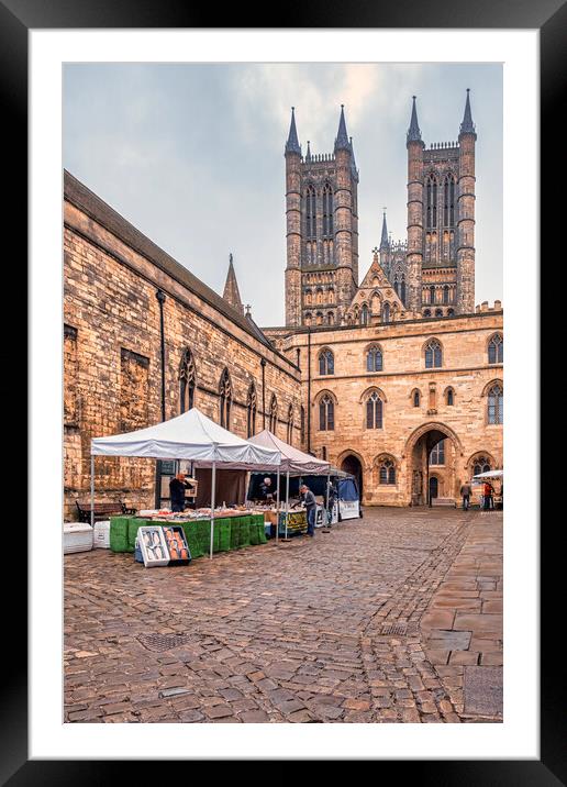 Majestic Lincoln Cathedral and Market Framed Mounted Print by Tim Hill