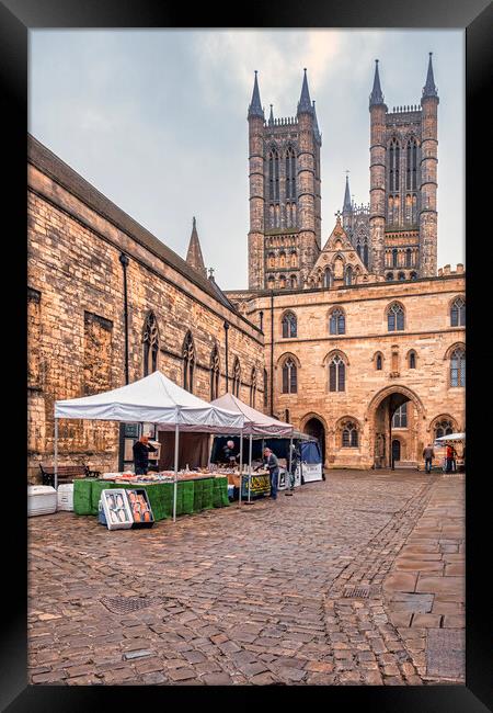 Majestic Lincoln Cathedral and Market Framed Print by Tim Hill