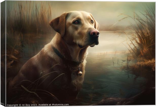 Labrador AI Painting Canvas Print by Craig Doogan Digital Art