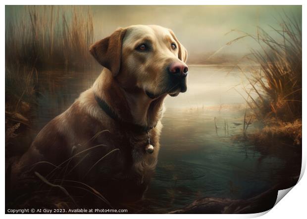 Labrador AI Painting Print by Craig Doogan Digital Art