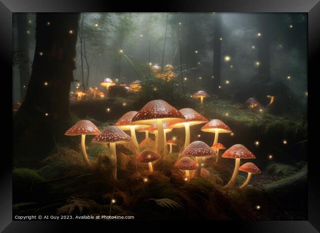 Mystical Mushrooms Framed Print by Craig Doogan Digital Art