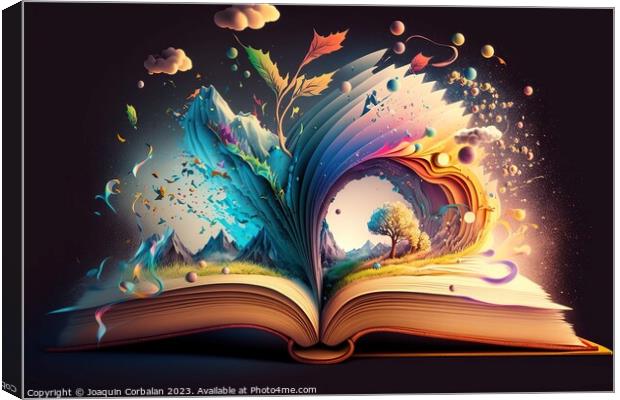 Books are a source of inspiration and imagination. Ai generated. Canvas Print by Joaquin Corbalan