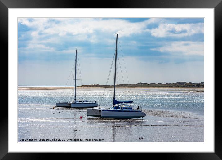 Serene Boats at Ravenglass Framed Mounted Print by Keith Douglas